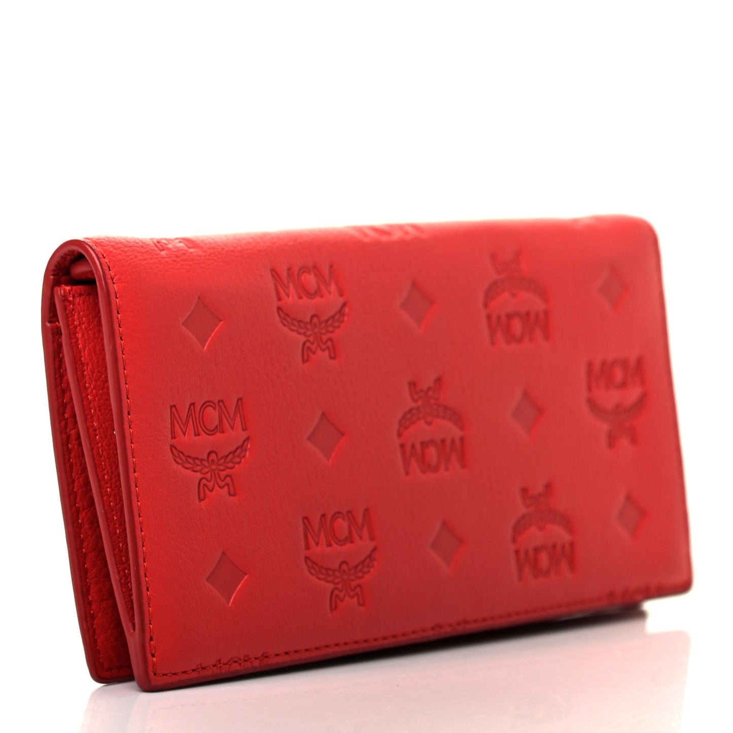 Calfskin Ottomar Large Klara Two Fold Wallet Marigold Orange