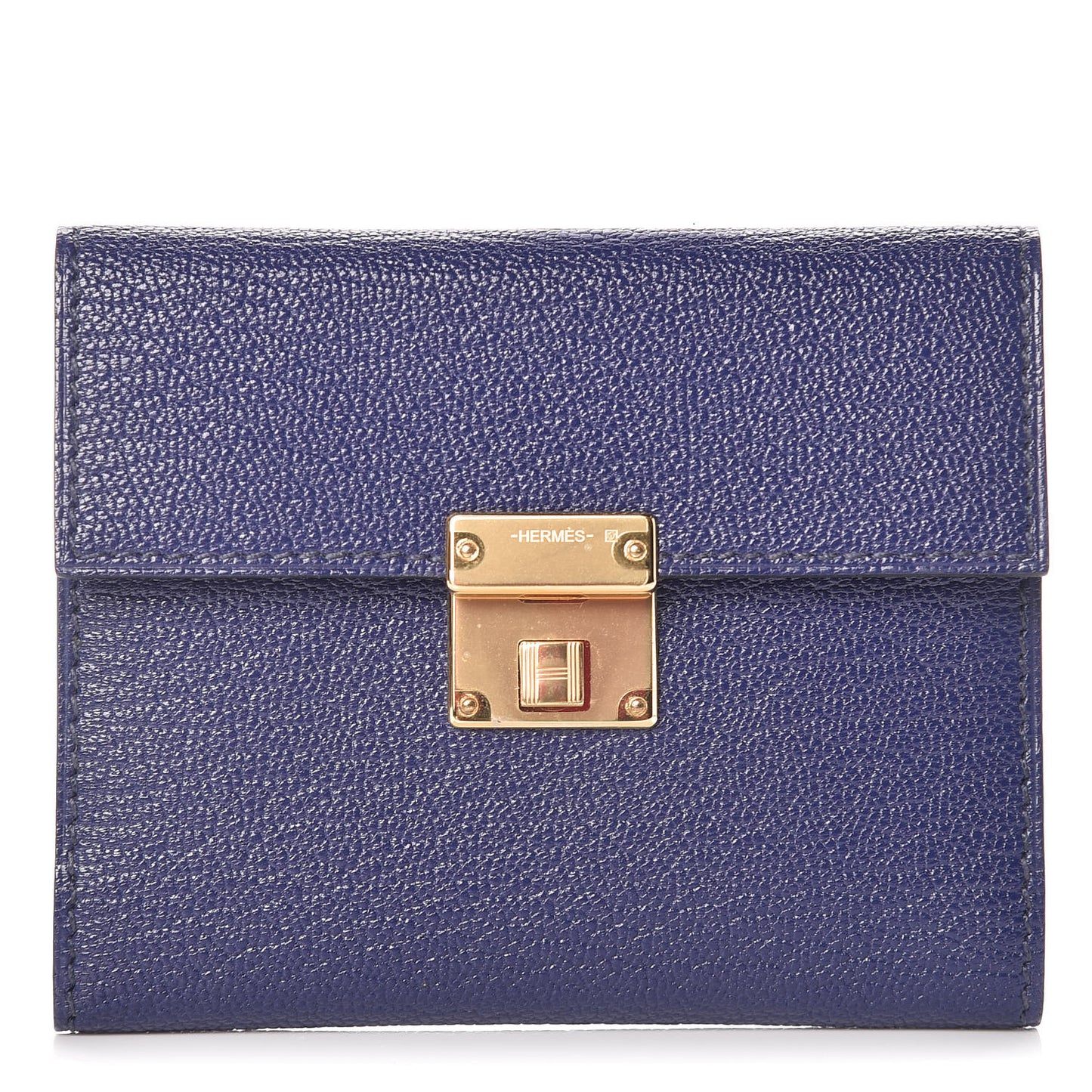 Chevre Mysore Mini Clic Card Holder Bleu Encre
