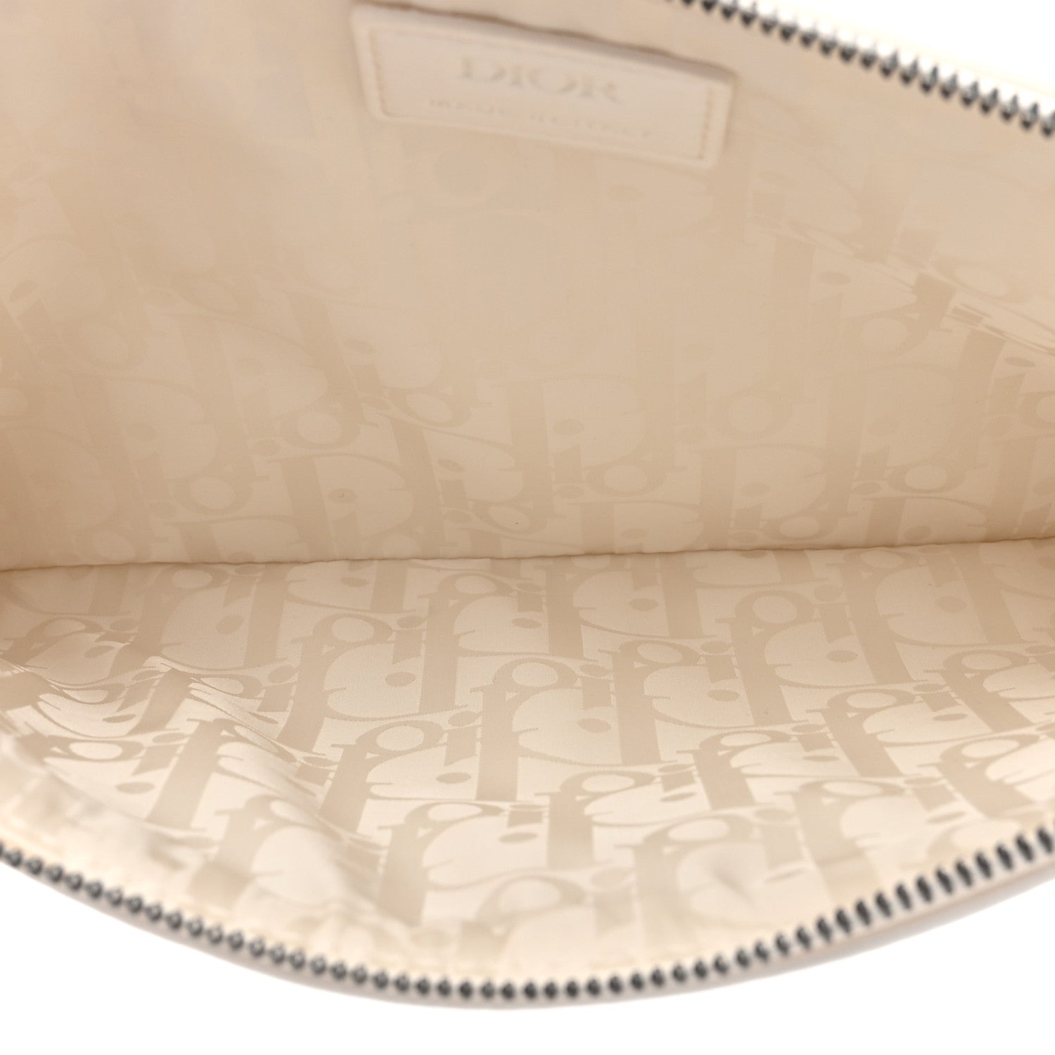 Christian Dior Vinyl Dog Cosmetic Pouch White Blue 5 of 7