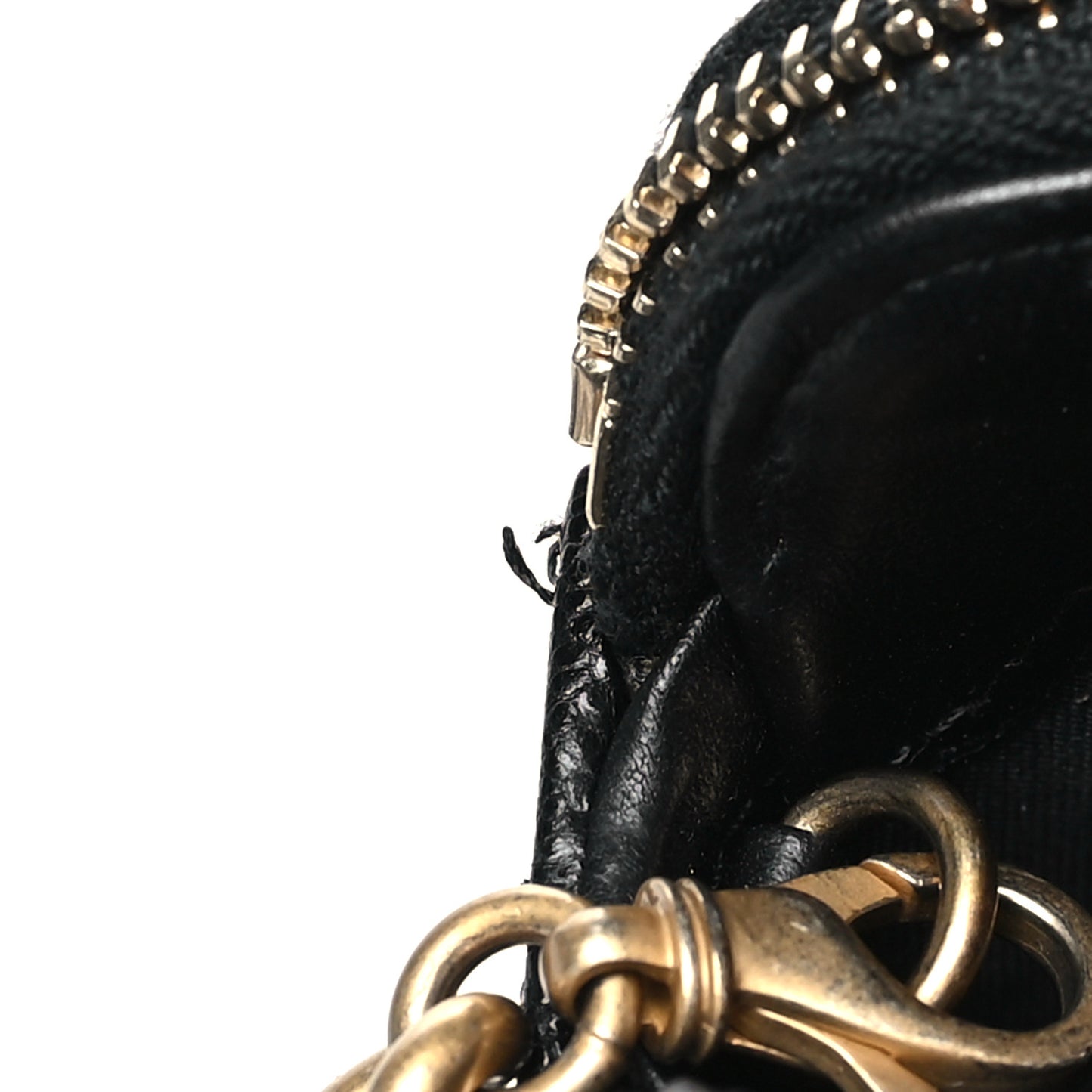 Caviar Quilted Small Boy Clutch With Chain Black