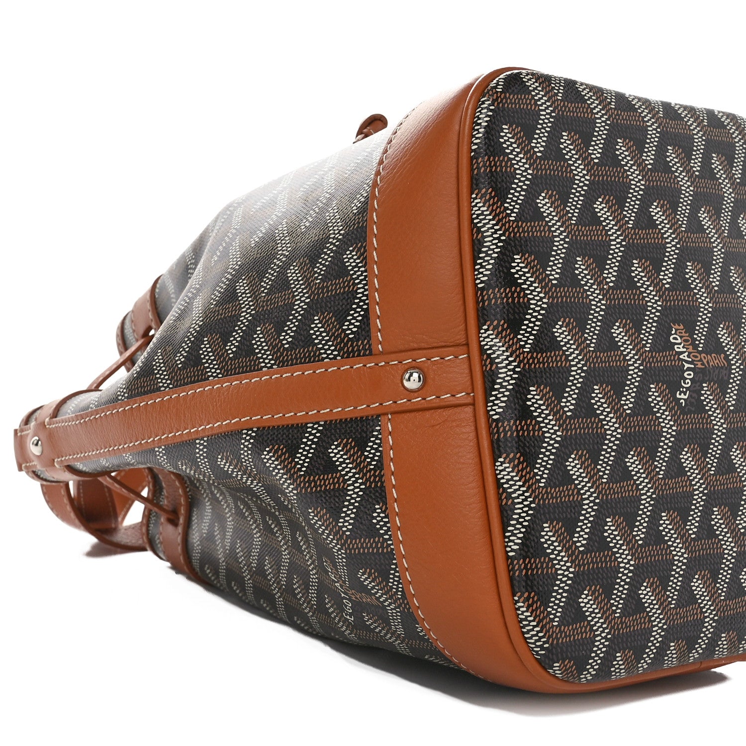 Goyard Goyardine Petit Flot Bucket Bag PM Black Gold 8 of 9