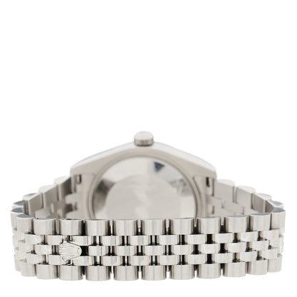 Rolex Stainless Steel 18K White Gold 31mm Oyster Perpetual Datejust Watch Blue Roman 178274 3 of 4