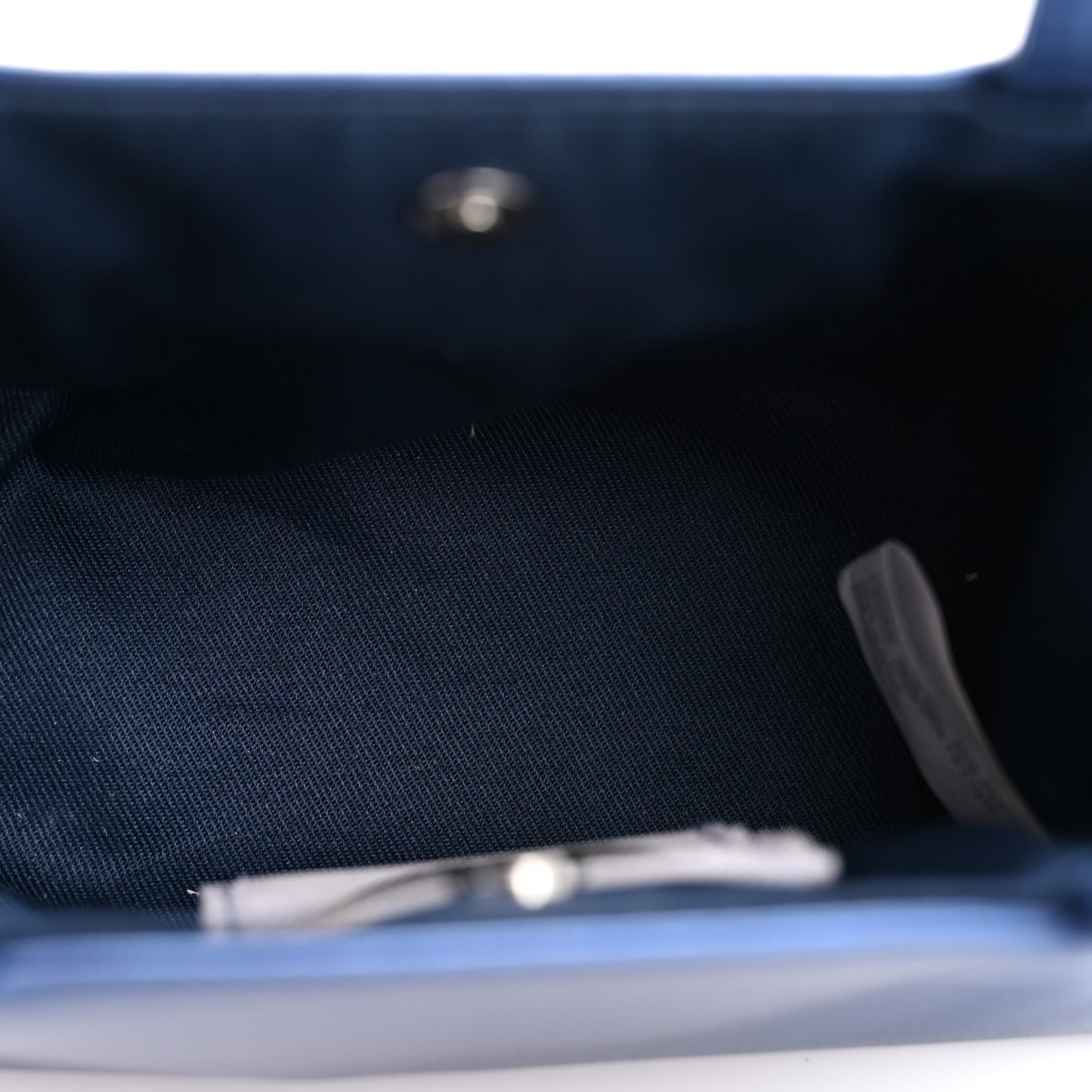 Metallic Vegan Leather Small Shopping Bag Cobalt