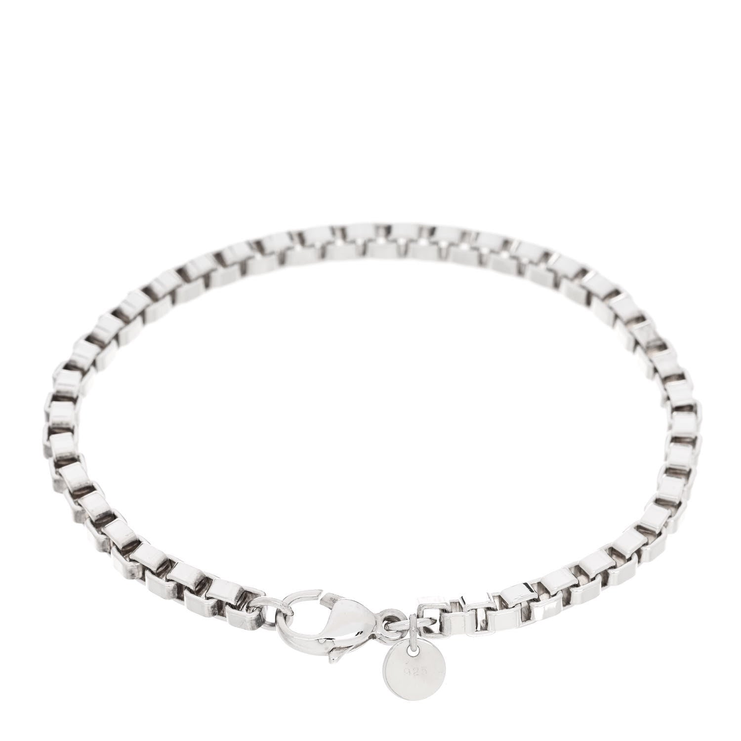 Tiffany Sterling Silver 4mm Venetian Link Bracelet 2 of 4
