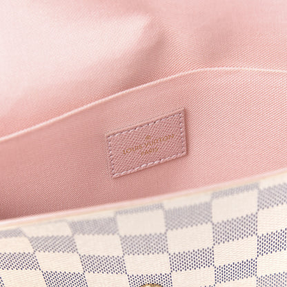 Louis Vuitton Damier Azur Pochette Felicie Chain Wallet Rose Ballerine 8 of 11
