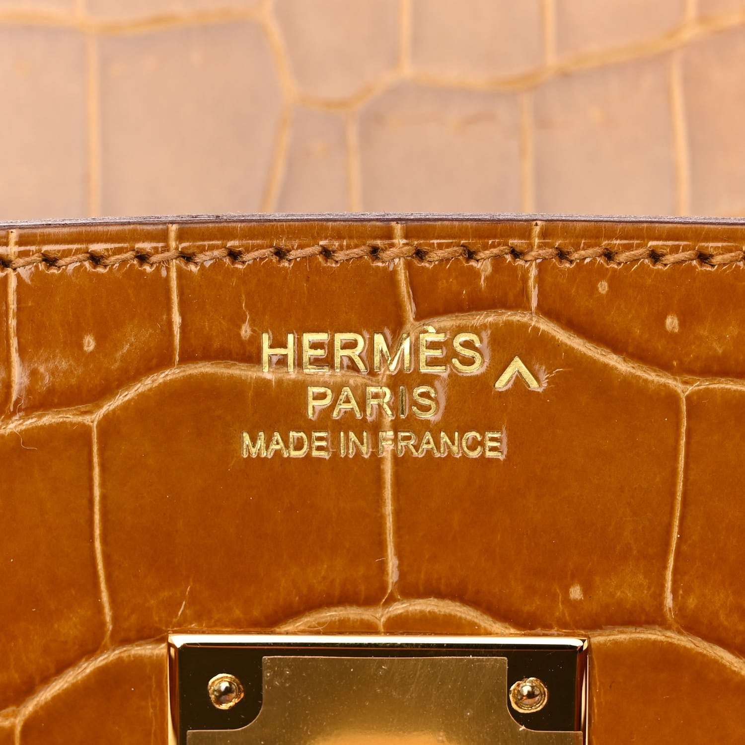 Hermes Shiny Porosus Crocodile Birkin 30 Tabac Camel 6 of 11