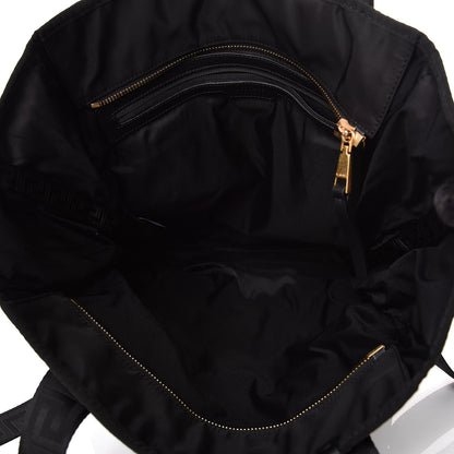Versace Nylon Greek Chain Tote Black 5 of 8