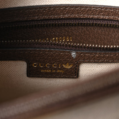 Gucci X ADIDAS Textured Dollar Calfskin Jumbo GG Textured Web Trefoil Logo Medium Diana Tote Bag Beige Brown Multicolor 6 of 10