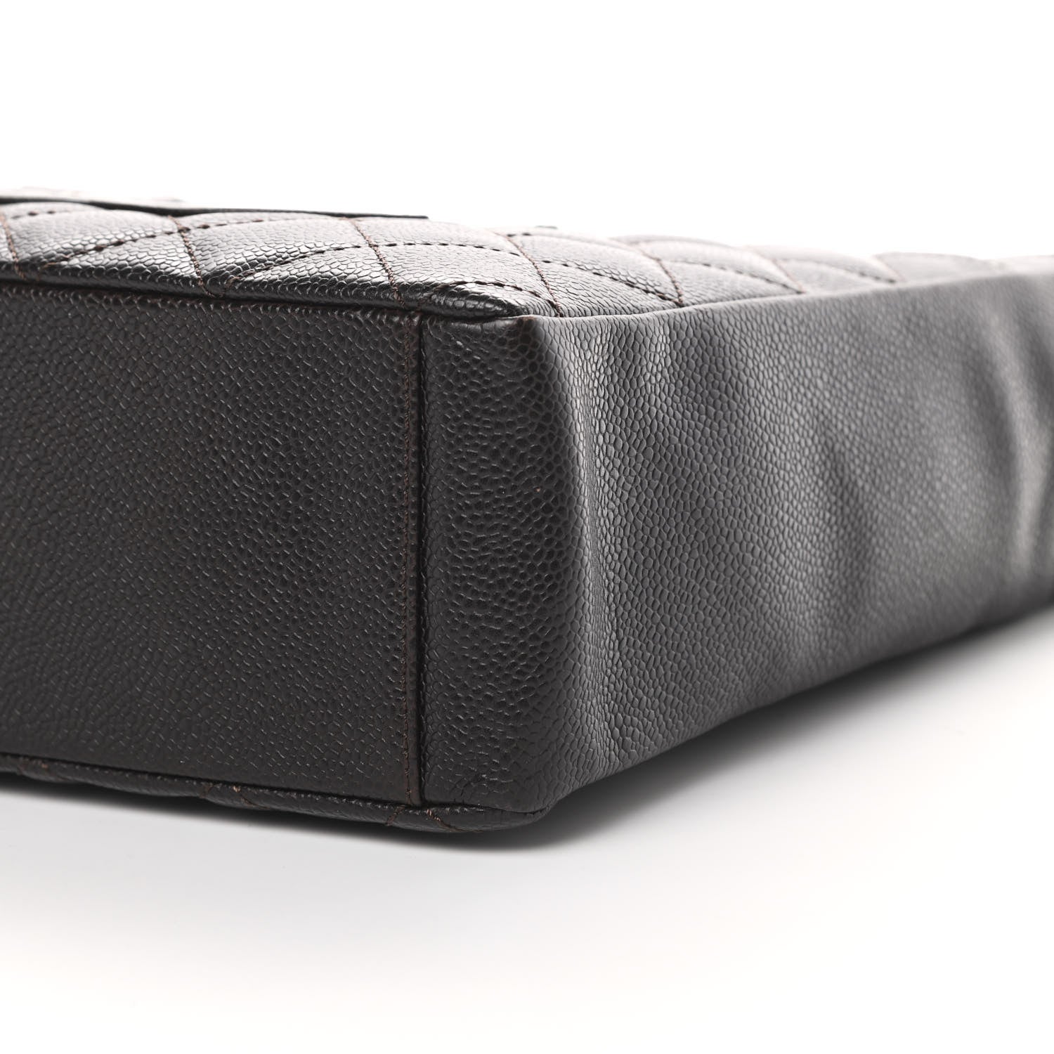 Chanel Caviar Quilted Petit Shopping Tote PST Dark Brown 10 of 12