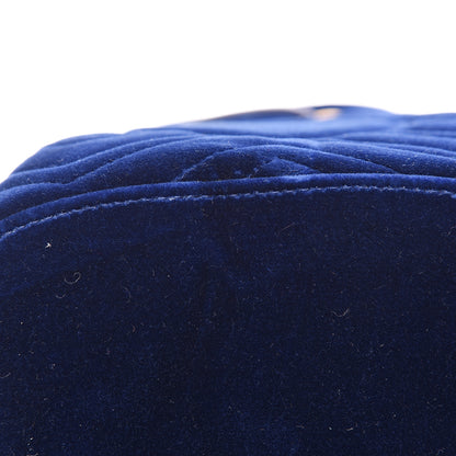 Gucci Velvet Matelasse GG Marmont Bucket Bag Cobalt Blue 10 of 10