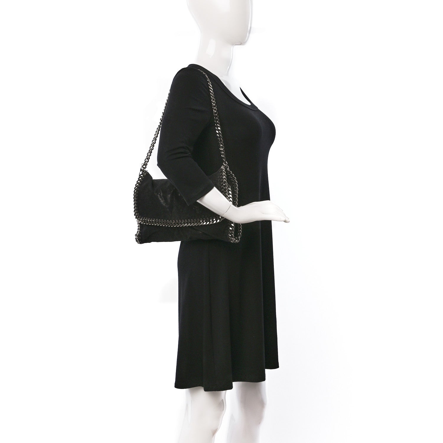 Stella McCartney Shaggy Deer Falabella Crossbody Clutch Black 2 of 13