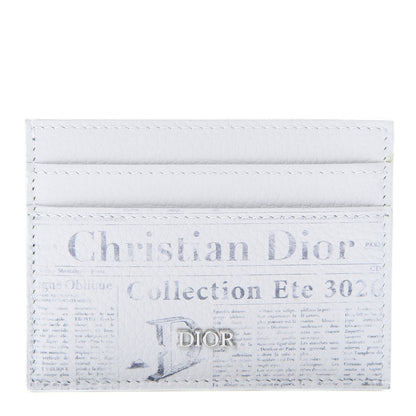 Christian Dior X DANIEL ARSHAM Grained Calfskin Newspaper Card Holder White 1 of 8