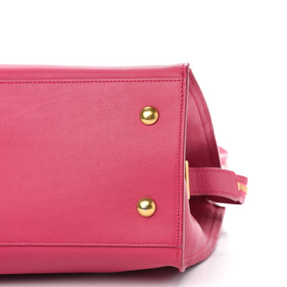 Saint Laurent Calfskin Small Classic Y Cabas Fuchsia 8 of 9