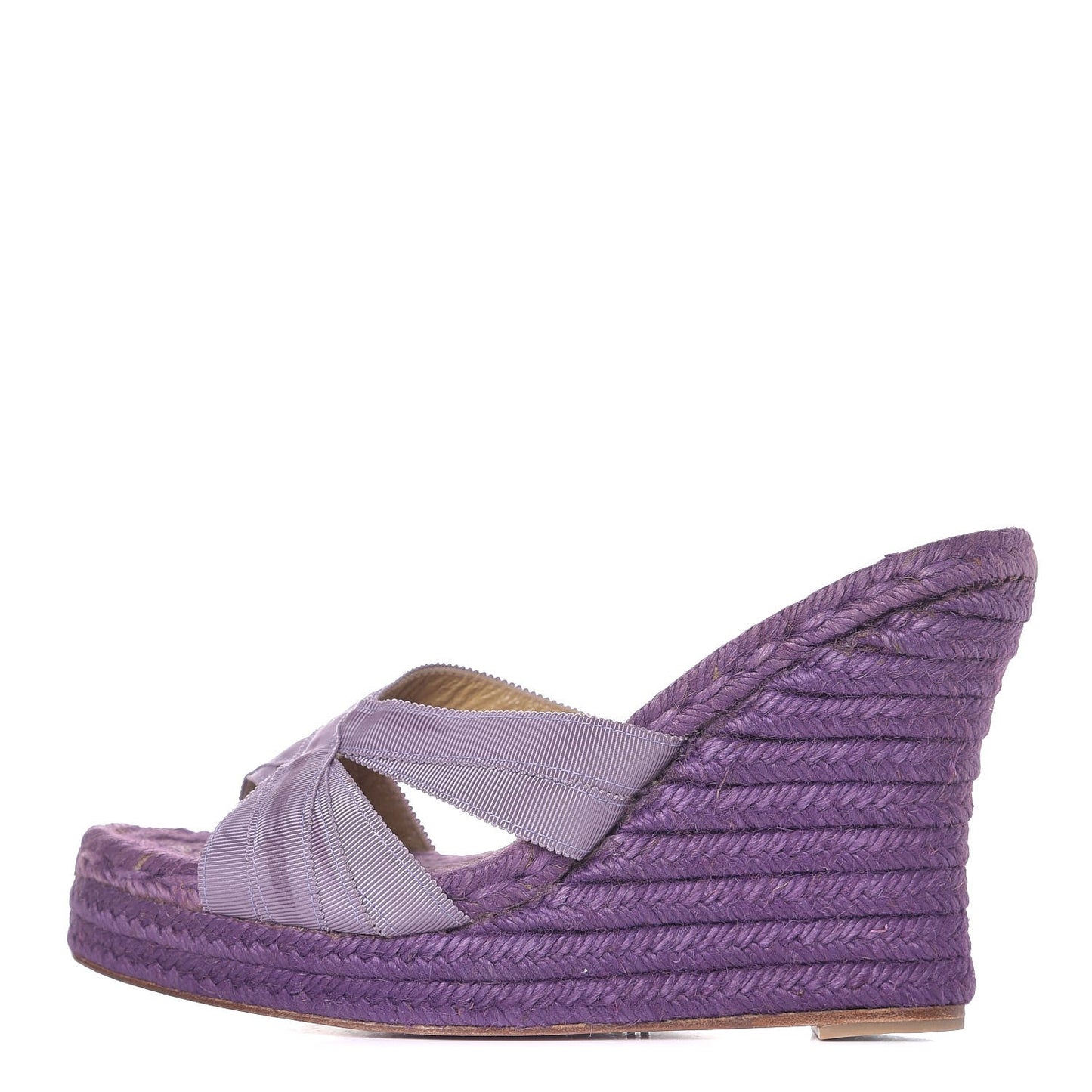 Grosgrain Cataribbon Espadrille Wedges 40 Purple