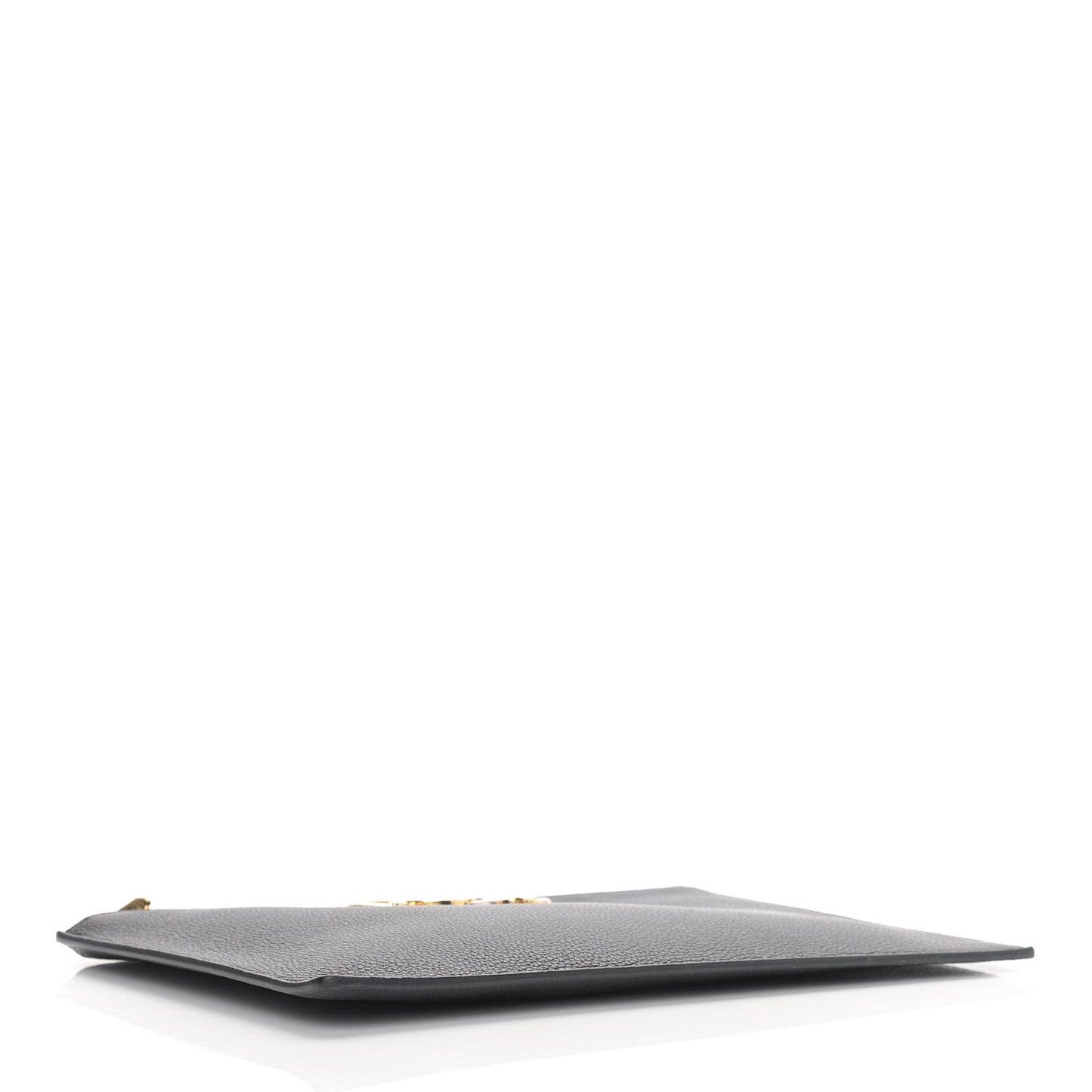 Grainy Calfskin Zumi Pouch Black