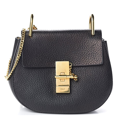 Chloe Grained Lambskin Mini Drew Shoulder Bag Black 1 of 9
