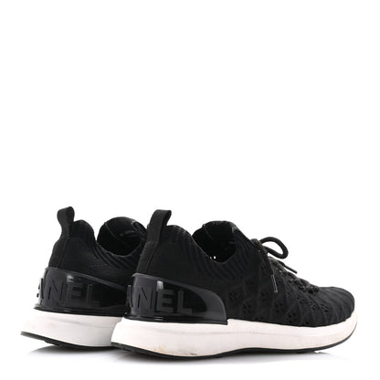 Chanel Fabric Logo Sneakers 36.5 Black 5 of 11