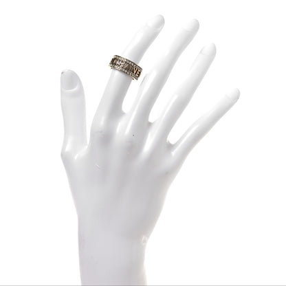 Chanel Metal Crystal Bow-tiful CC Logo Ring 53 6.5 Gold 2 of 5