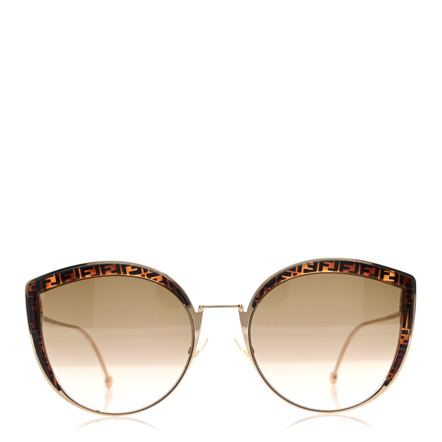 Metal Acetate F is Fendi FF Cat Eye Sunglasses FF 0290/S Gold
