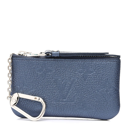 Louis Vuitton Metallic Empreinte Monogram Giant Key Pouch Navy Nacre 1 of 7