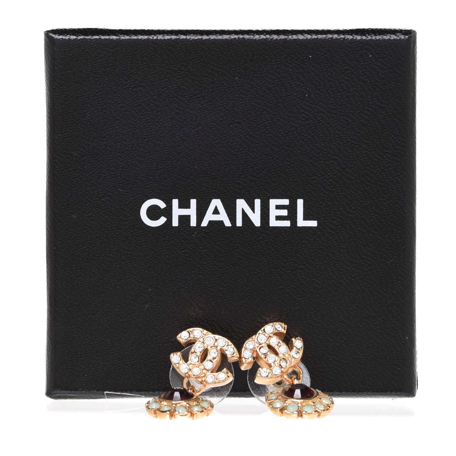 Chanel Crystal CC Drop Earrings 5 of 5