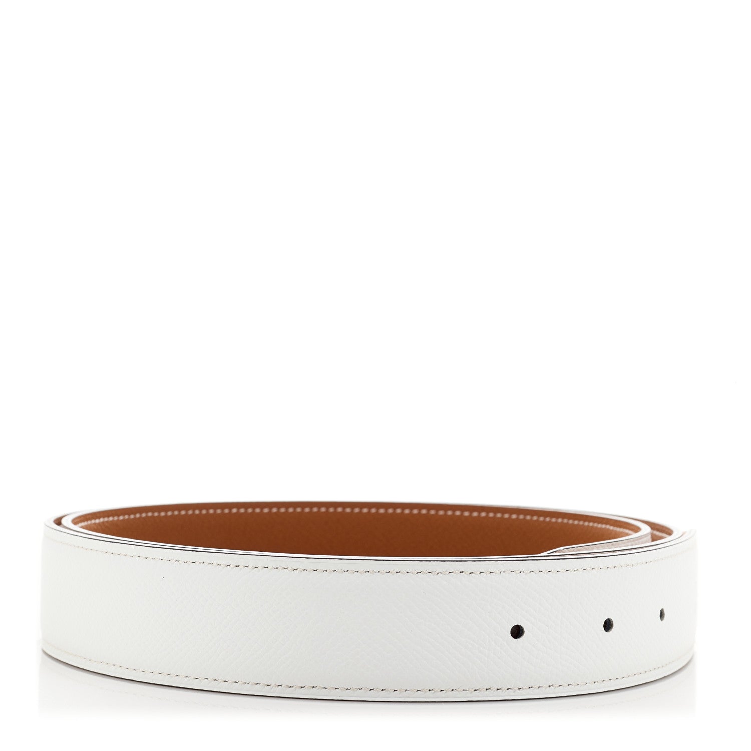 Hermes Swift Epsom 32mm Belt Strap 100 40 Gold White 3 of 6