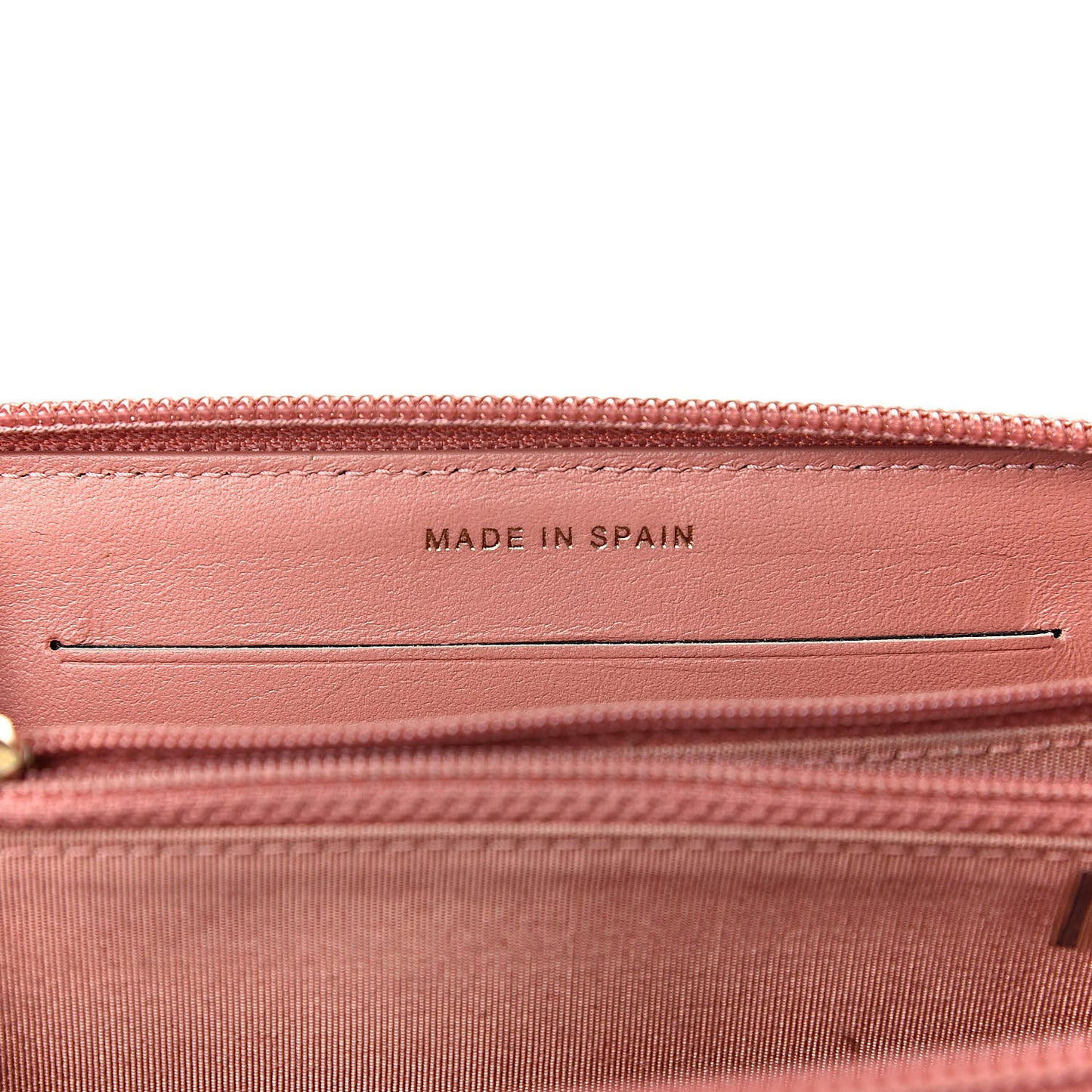 Caviar Quilted Boy Small Zip Around Wallet Pink