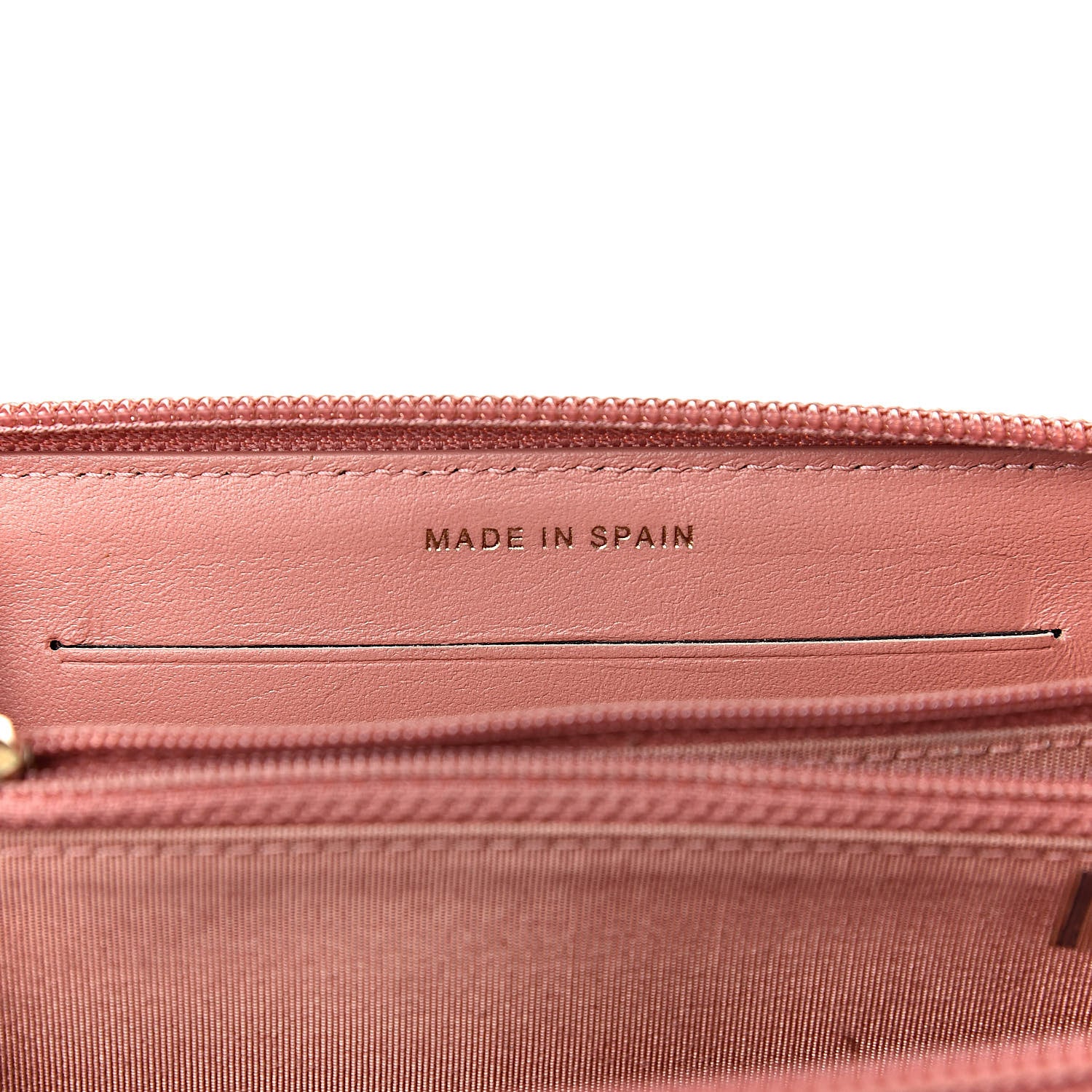 Chanel Caviar Quilted Boy Small Zip Around Wallet Pink 11 of 14