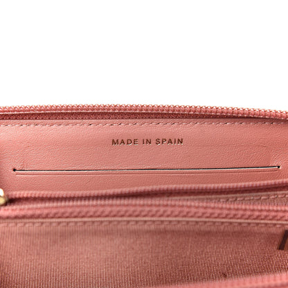 Chanel Caviar Quilted Boy Small Zip Around Wallet Pink 11 of 14