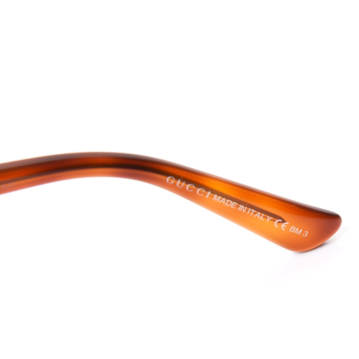 Acetate Round GG3833/FS Sunglasses Brown Mustard