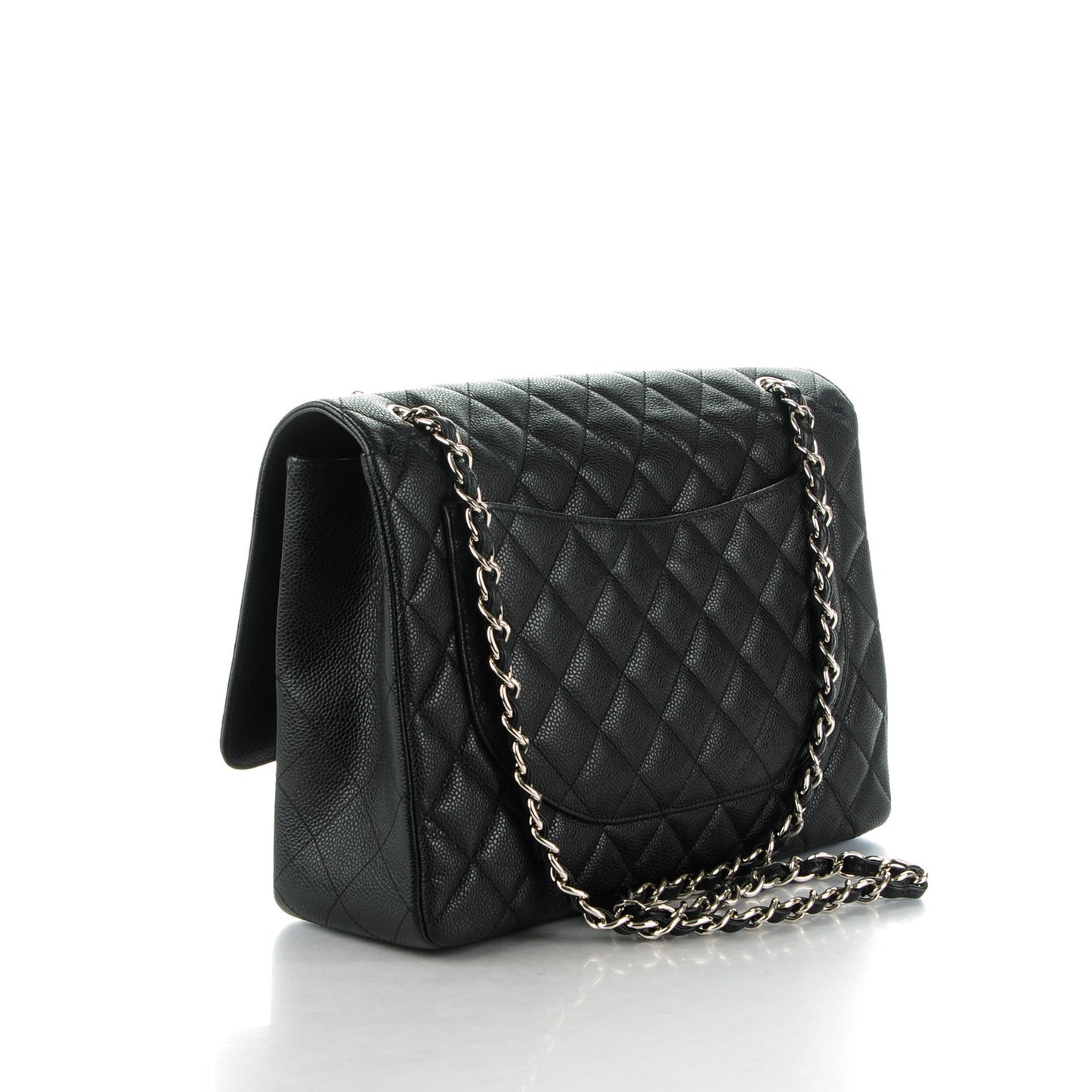 Caviar Quilted Maxi Single Flap Black