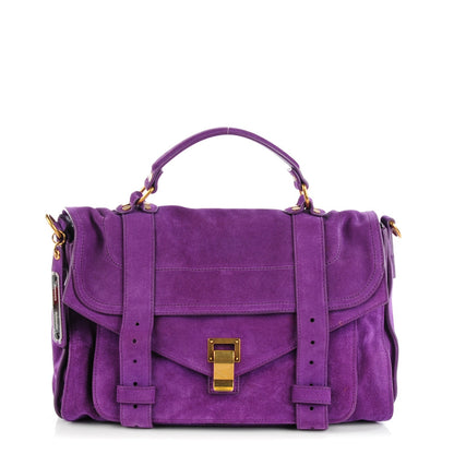 Proenza Schouler Suede Medium PS1 Satchel Veruca Salt 1 of 8