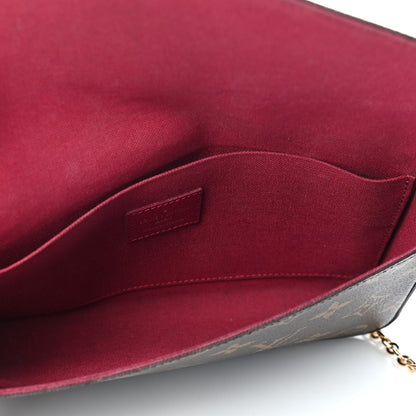 Louis Vuitton Monogram Pochette Felicie Chain Wallet Fuchsia 8 of 9