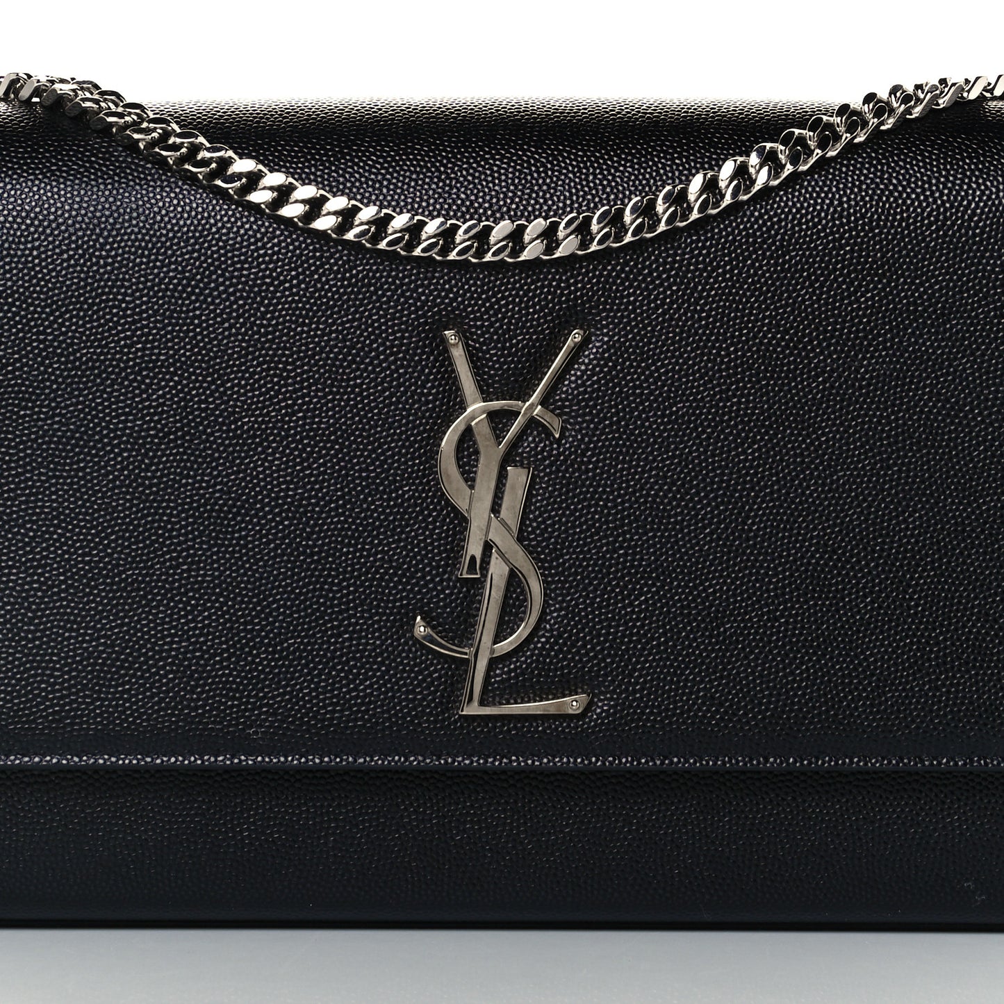 Grain De Poudre Medium Classic Monogram Kate Satchel Black
