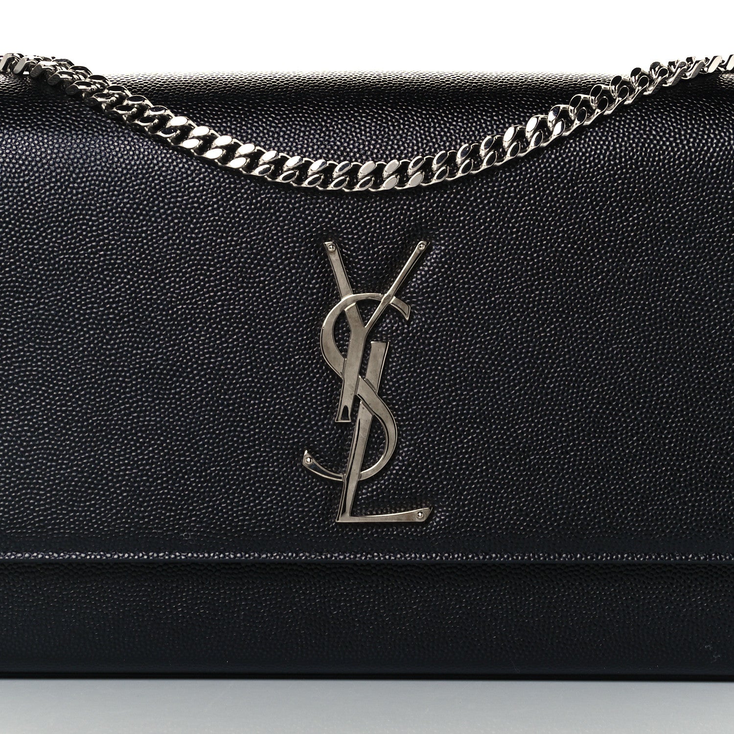 Saint Laurent Grain De Poudre Medium Classic Monogram Kate Satchel Black 9 of 11