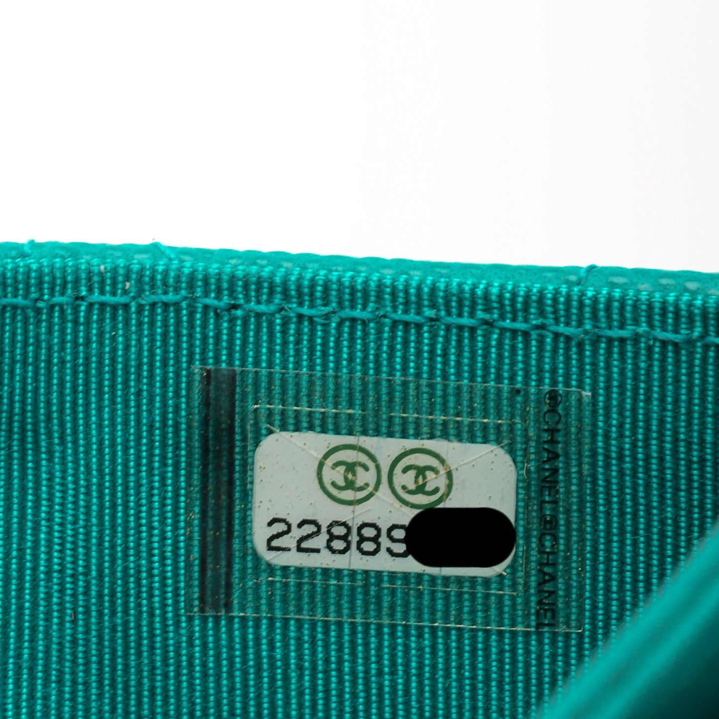 Caviar Quilted Flap Card Holder Turquoise