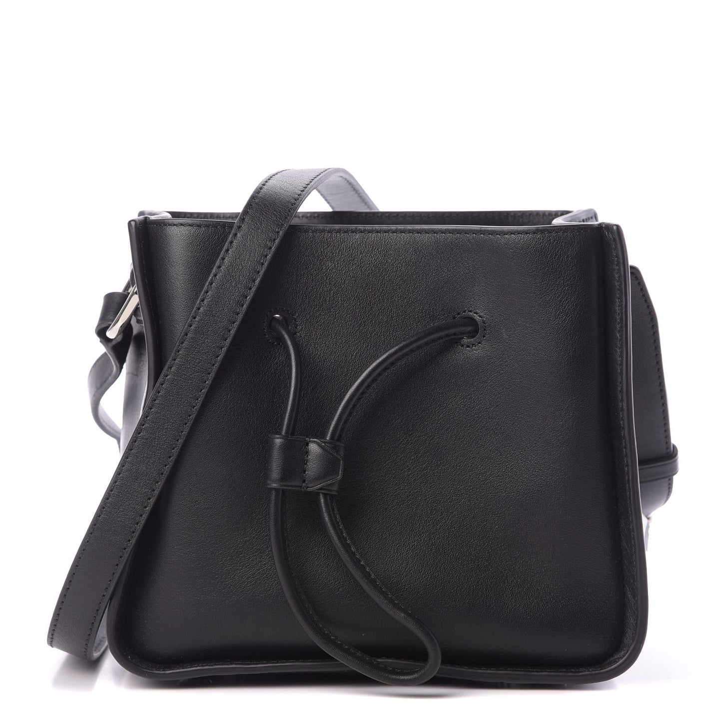 Smooth Calfskin Mini Soleil Bucket Bag Black