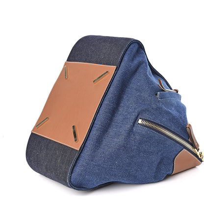 Loewe Calfskin Denim Medium Hammock Shoulder Bag Multitone Tan 7 of 10