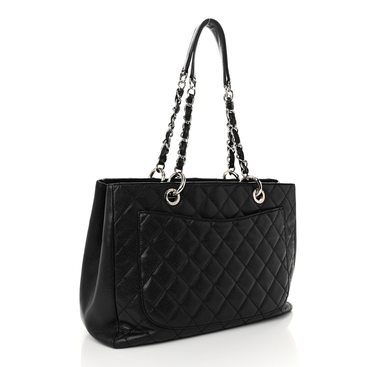 Chanel Caviar Quilted Grand Shopping Tote GST Black 3 of 10