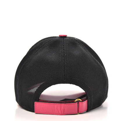 Gucci Cripto Calfskin Logo Baseball Hat L Fuxia Black 4 of 9