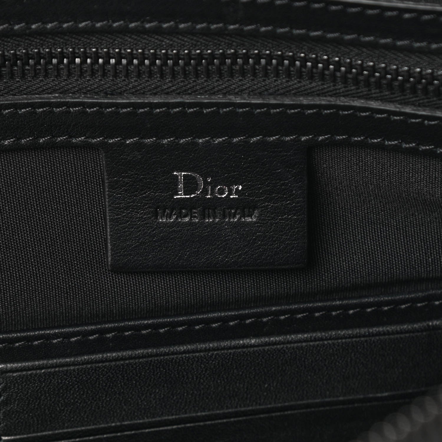 Christian Dior HOMME Calfskin Ribbed Document Holder Black 6 of 11