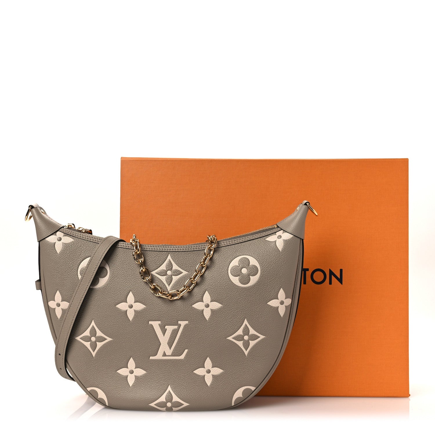 Louis Vuitton Empreinte Monogram Giant Loop Hobo Dove Gray Cream 13 of 13