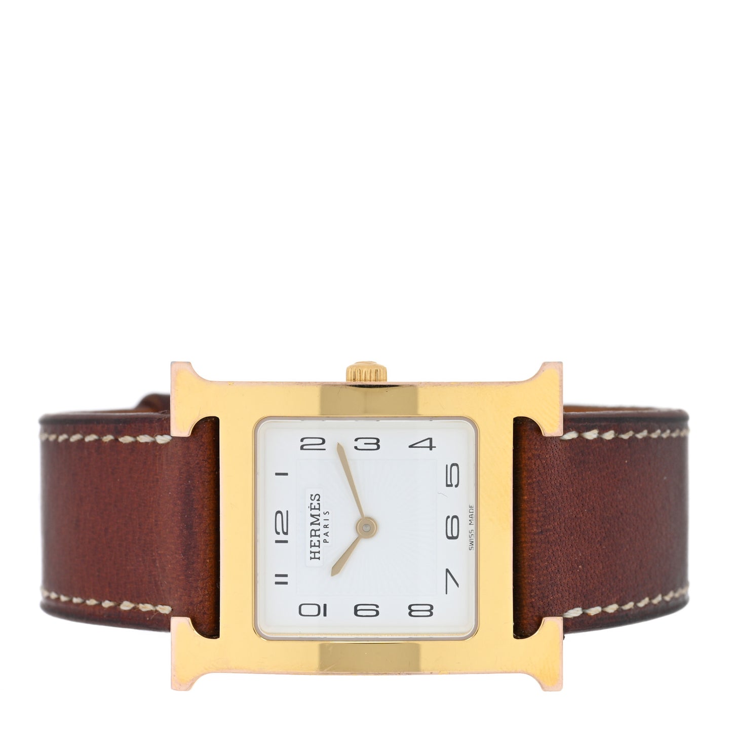 Stainless Steel Barenia 26mm Heure H Hour Quartz Watch Fauve
