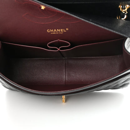 Chanel Caviar Quilted Jumbo Double Flap Black 5 of 13