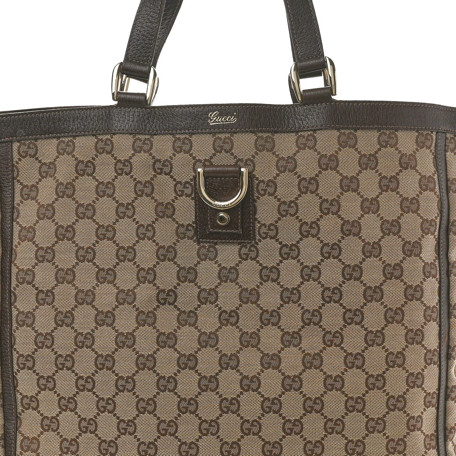 Gucci Monogram Abbey Tote Dark Brown 8 of 13