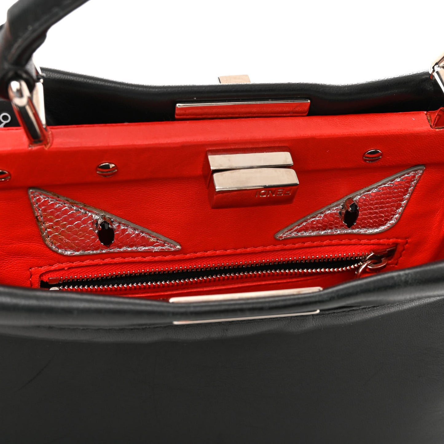 Nappa Karung Monster Eyes Mini Peekaboo Iconic Satchel Black Papavero