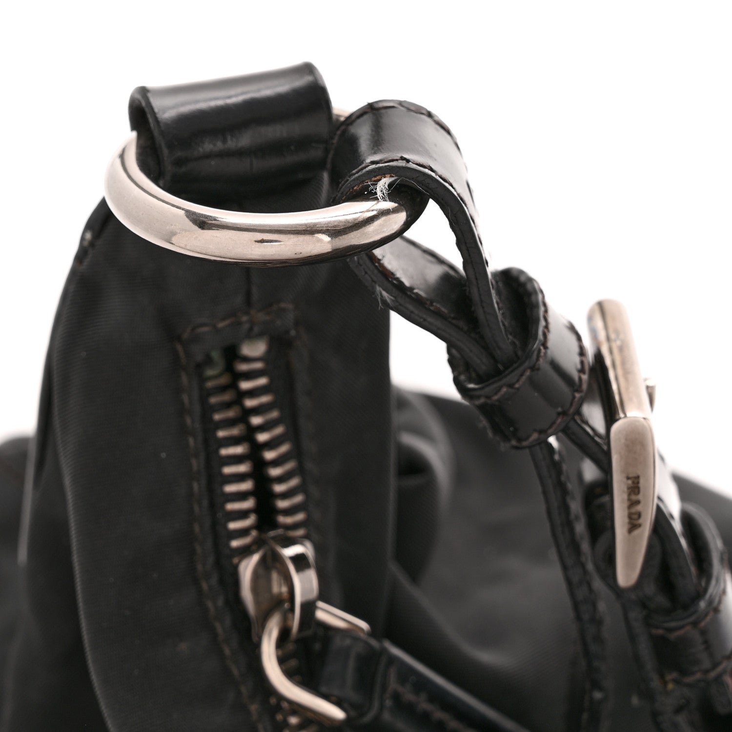 Prada Nylon Vela Grommet Tote Black 11 of 12