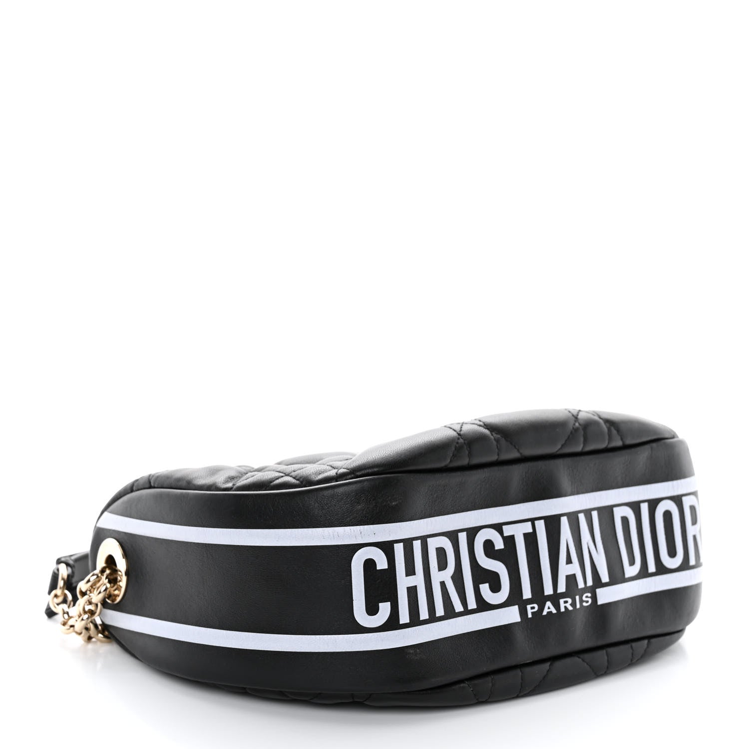 Christian Dior Lambskin Cannage Medium Dior Vibe Hobo Bag Black 4 of 10