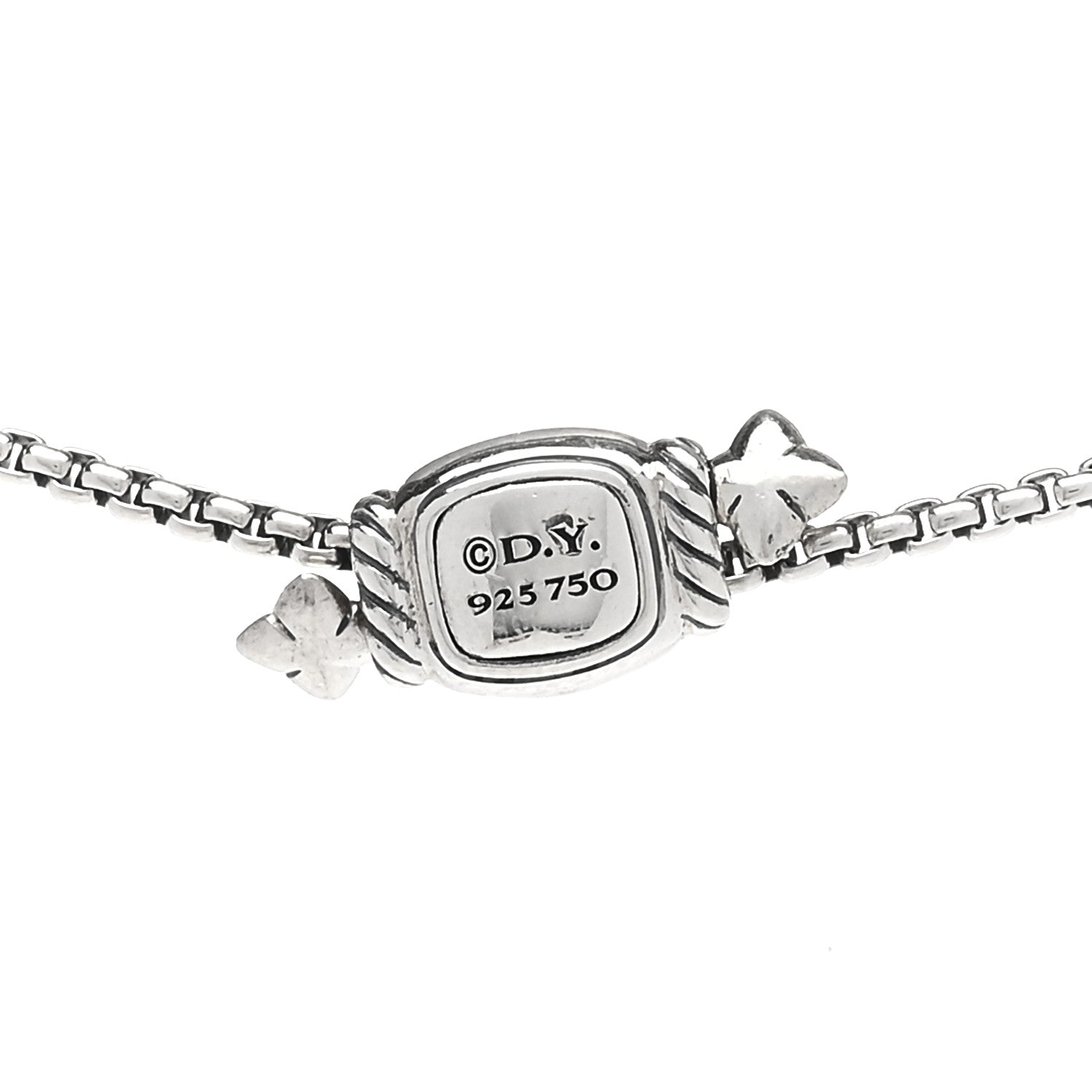 David Yurman Sterling Silver 18K Yellow Gold Diamond Amethyst Hampton Blue Topaz Iolite Novella Y Necklace 4 of 4