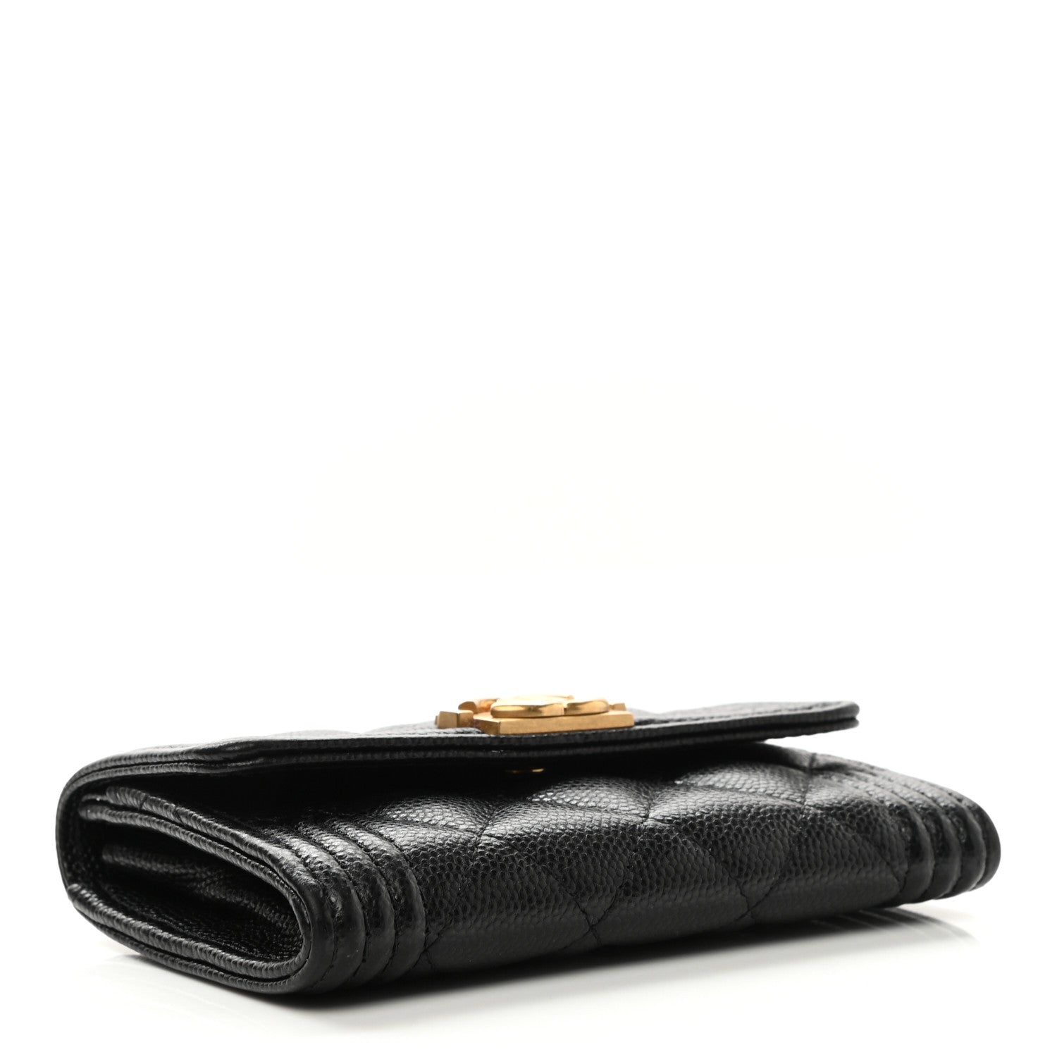 Chanel Caviar Quilted Boy Flap Card Holder Black 4 of 10